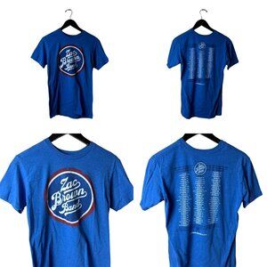 Zac Brown Band T Shirt Adult Blue Small S Graphic Tee Cotton Short Sleeve Solid